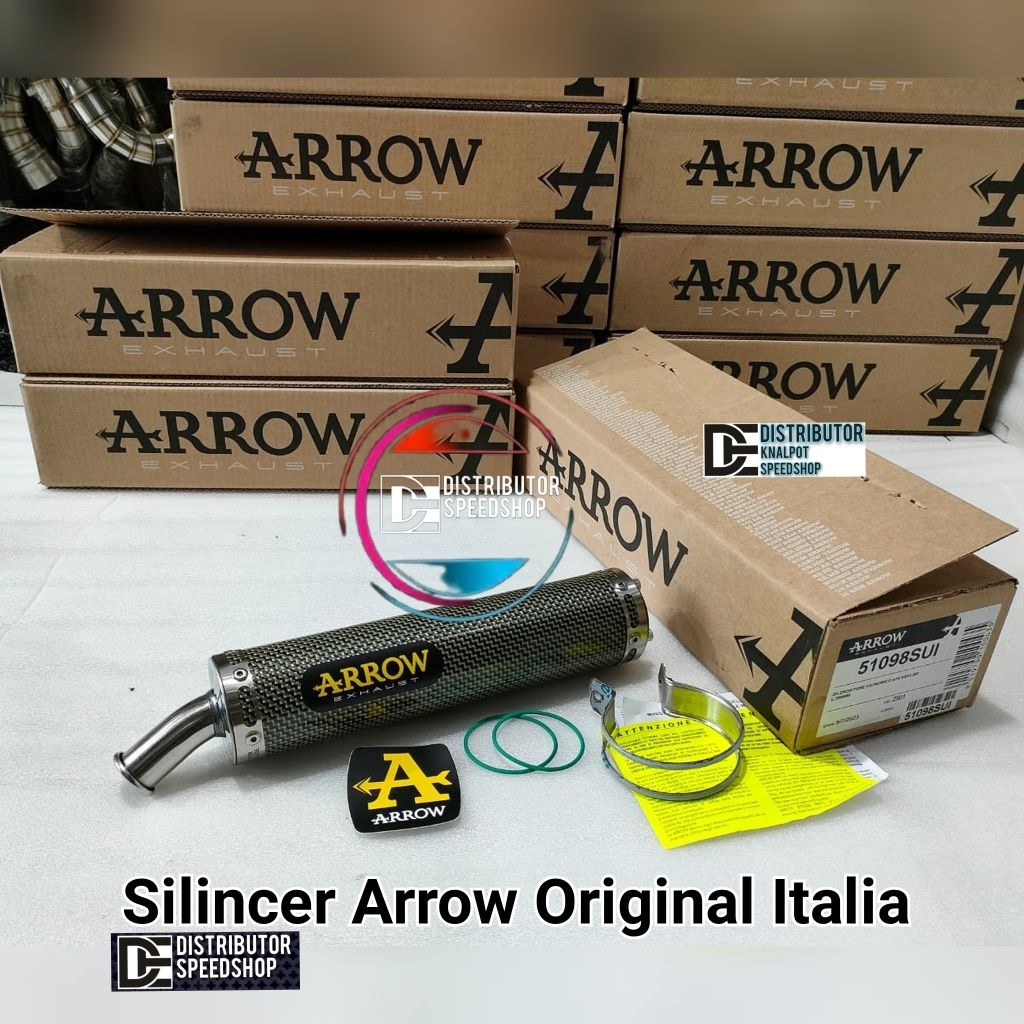Knalpot silincer ARROW original Italia carbon kevlar untuk Kawasaki ninja 2 tak ninja R ninja RR Arr