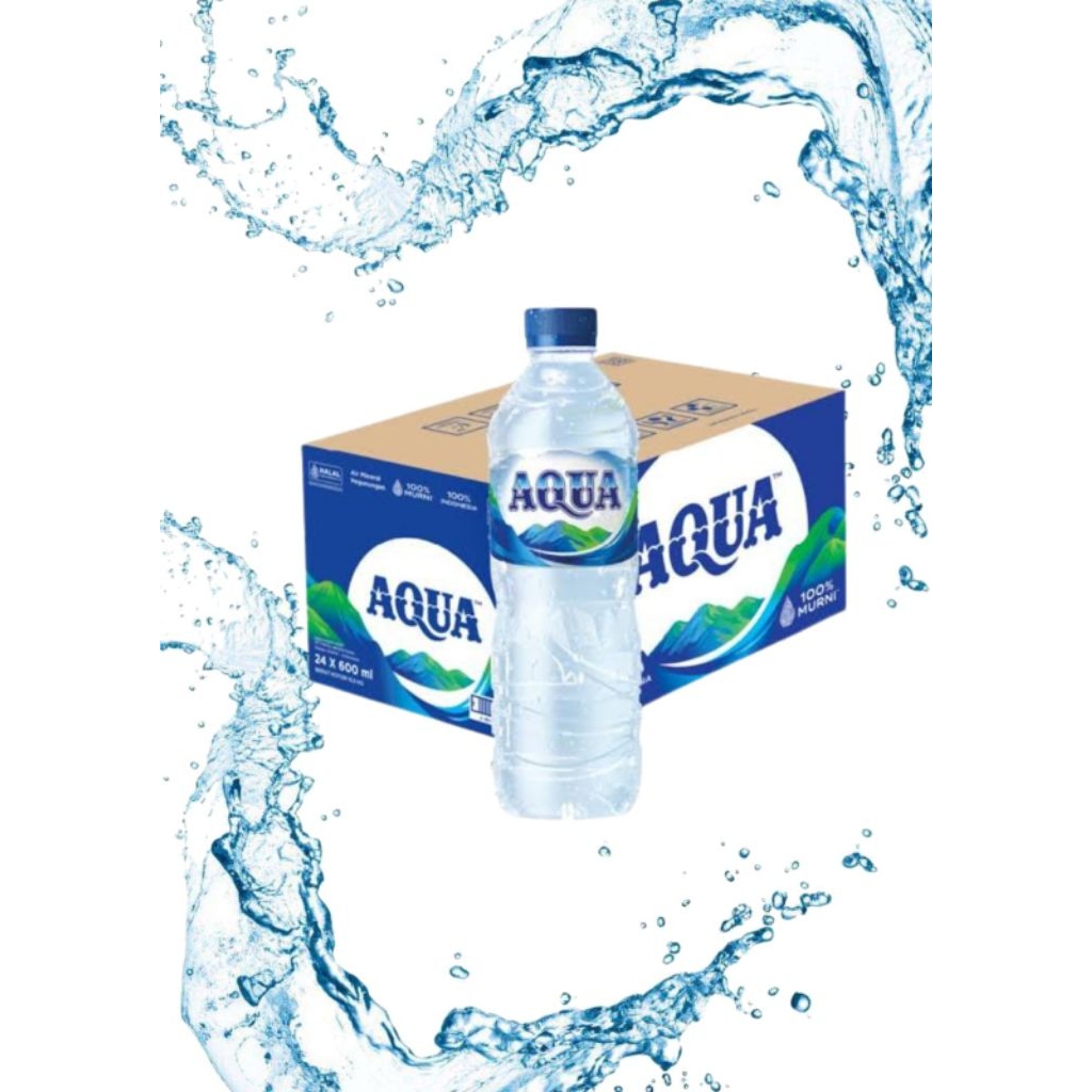 

AQUA Air Botol 600 ml ( 1 dos isi 24 botol )