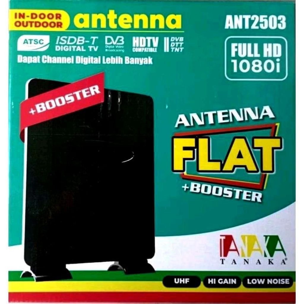 Antena Digital Flat Tanaka Ant 2503 Antena Digital Indoor Dan Outdoor 13 Meter Kabel Antena Flat Tan