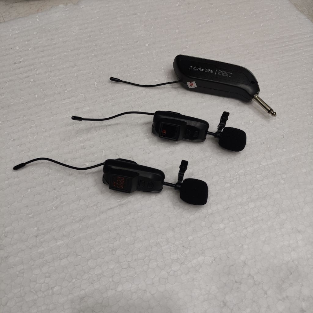 Mic Wireless Clip On Jepit Charger Monitor Audio Uhf Ma-200 Original