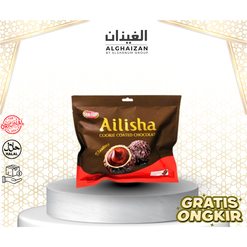 

Coklat ailisha waferball cookie coate chocolate 200gr - coklat arab - coklat mix - oleh oleh haji - mr sif