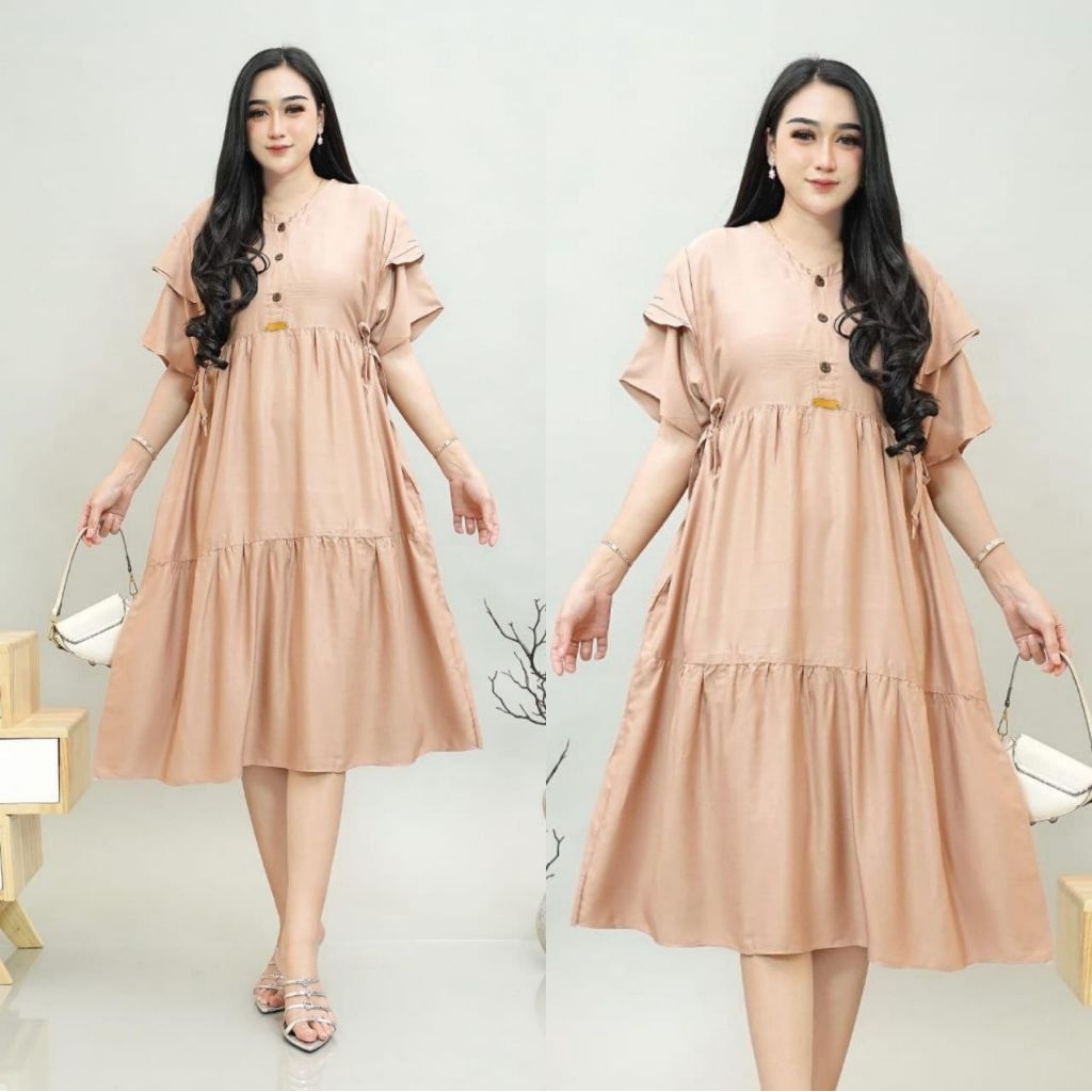 DASTER CHIBI LENGAN SUSUN BAHAN RAYON TWILL PREMIUM SUPER ADEM