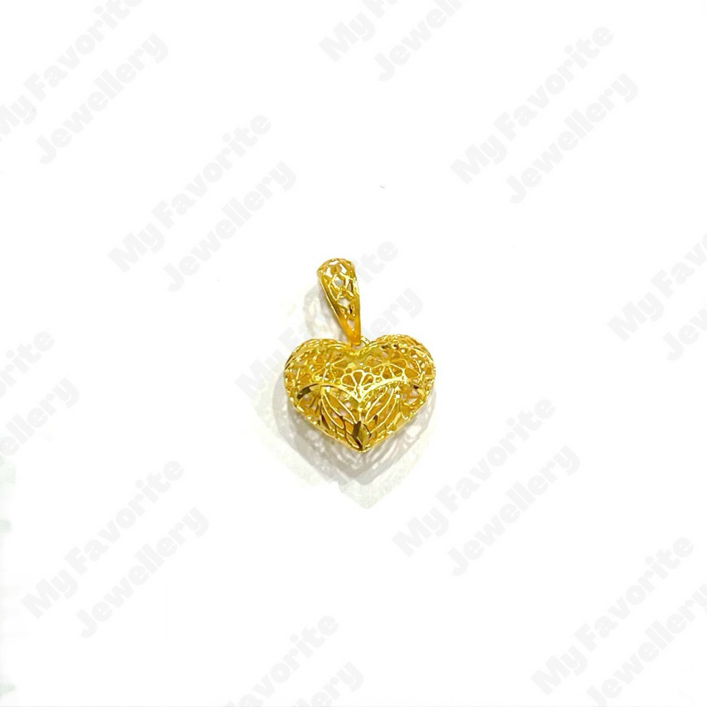 Hadiah Buat Pacar Liontin Love Kerawang Emas Asli Kadar 700