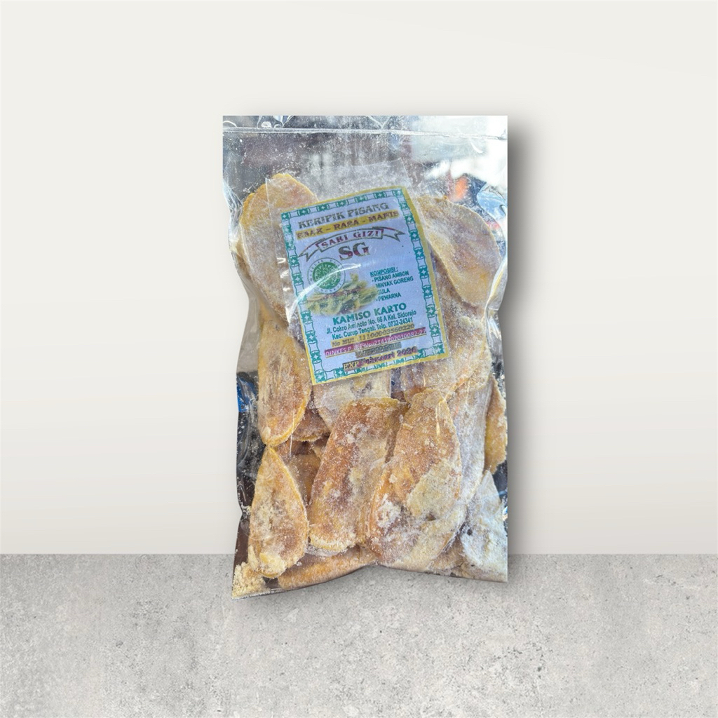 

Keripik pisang ambon rasa manis susu