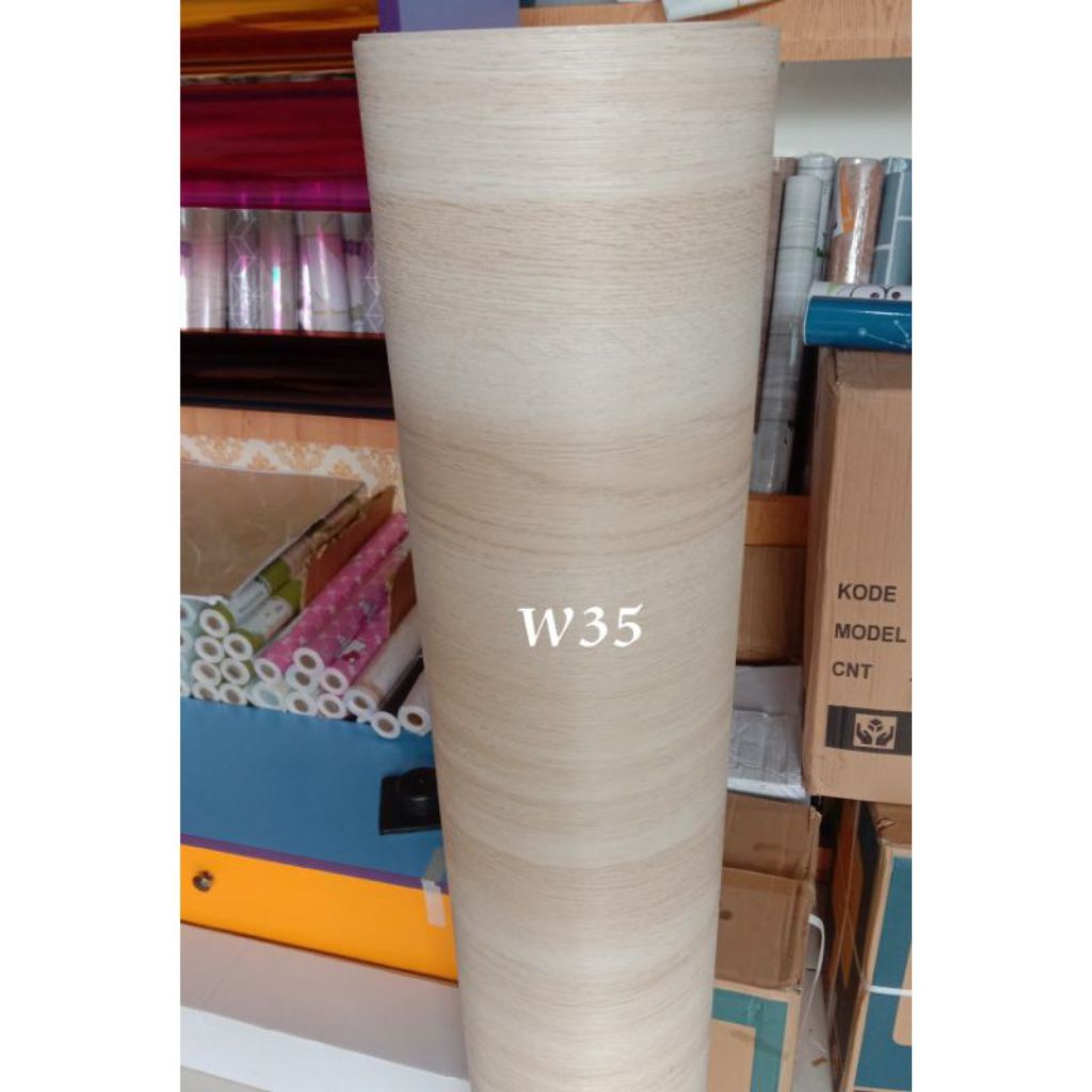 WALLPAPER STIKER/WALLPAPER STIKER KAYU/WALLPAPER STIKER LANTAI/HPL STIKER PVC PELAPIS FURNITURE TRIP