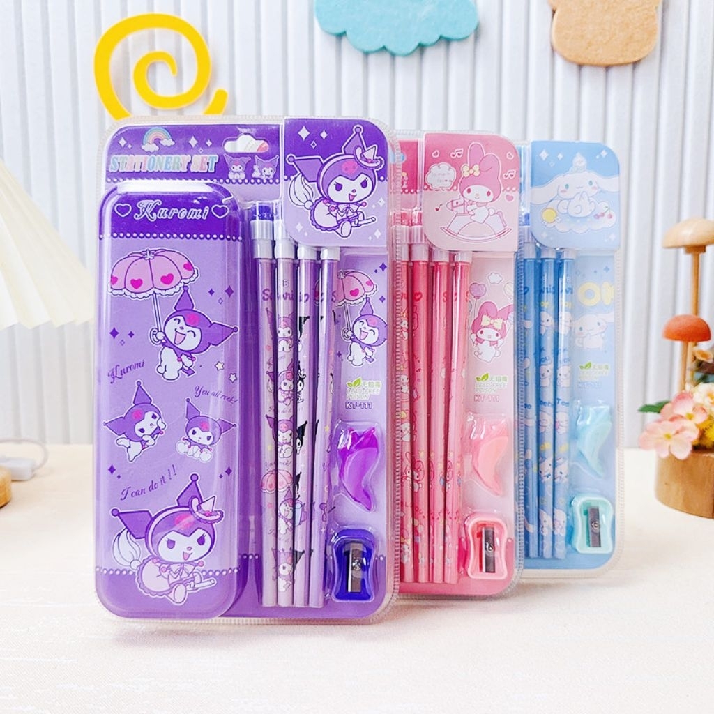 

delunashop STUDYSET SET ALAT TULIS ANAK SEKOLAH MOTIF KRM, CNL, MEL KT112, KT111