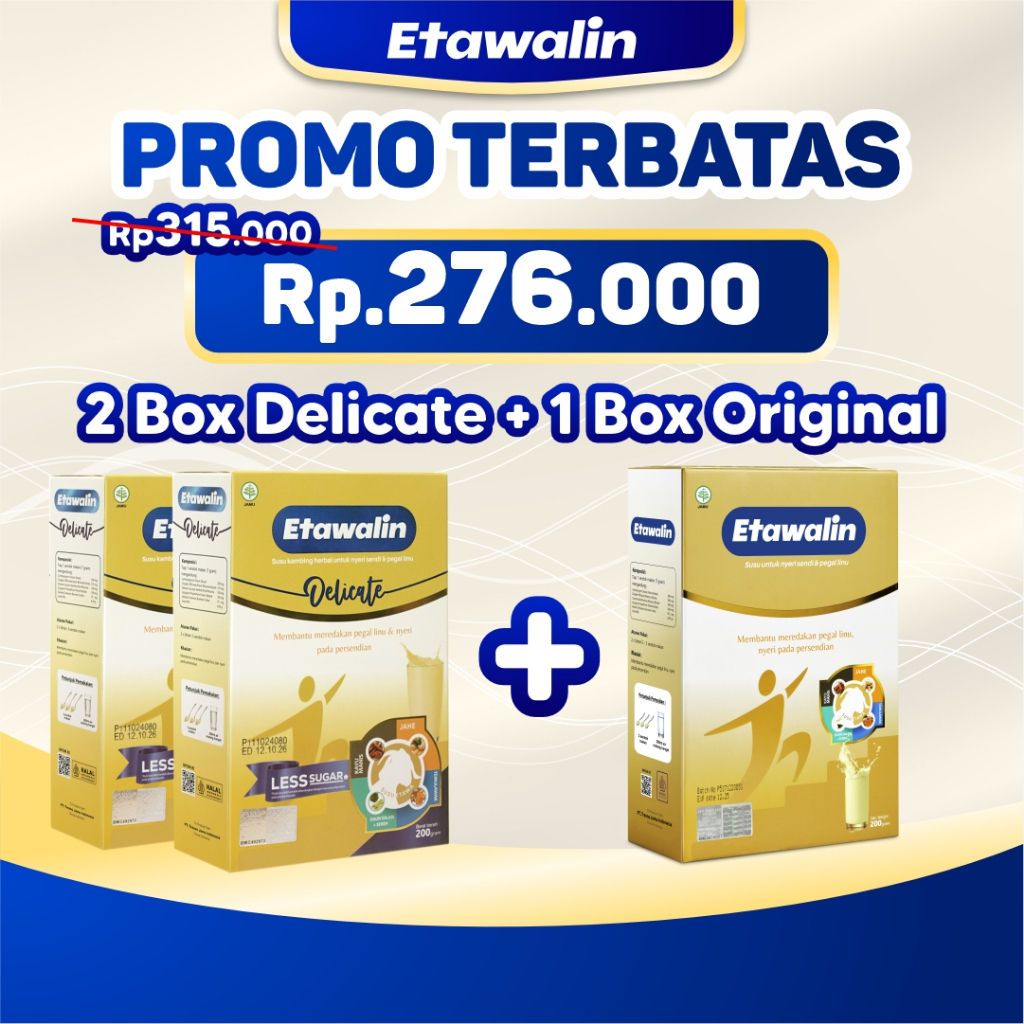 

Promo Paket Bundle Etawalin : Susu Kambing Etawa Mengatasi Masalah Tulang Dan Sendi Isi 200 Gram