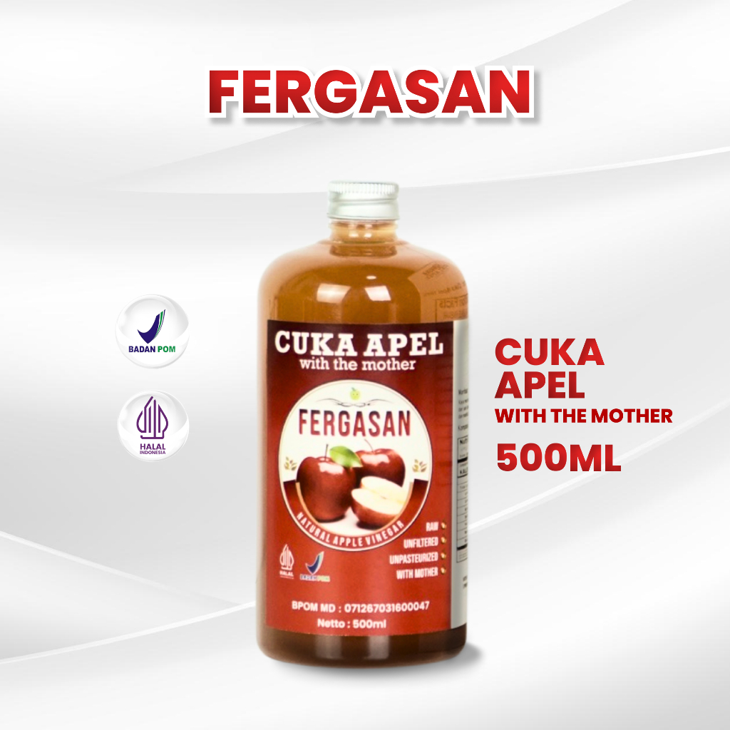 

FERGASAN Cuka Apel With Mother 500 Ml / 1000 Ml / 1500 Ml / 2000 Ml