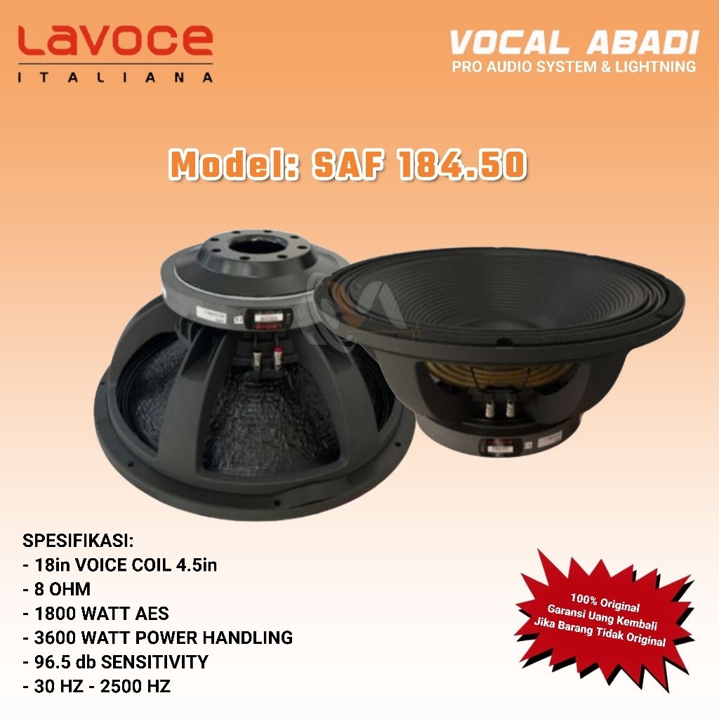 SPEAKER COMPONENT LAVOCE SAF 184.50