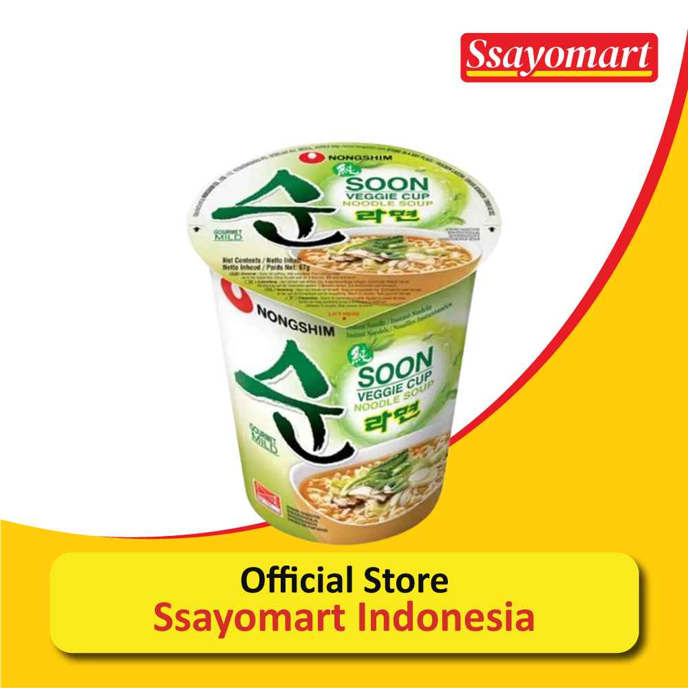 

Nongshim Soon Veggie Cup Noodle Soup 67g - Mie Ramen Made In Korea