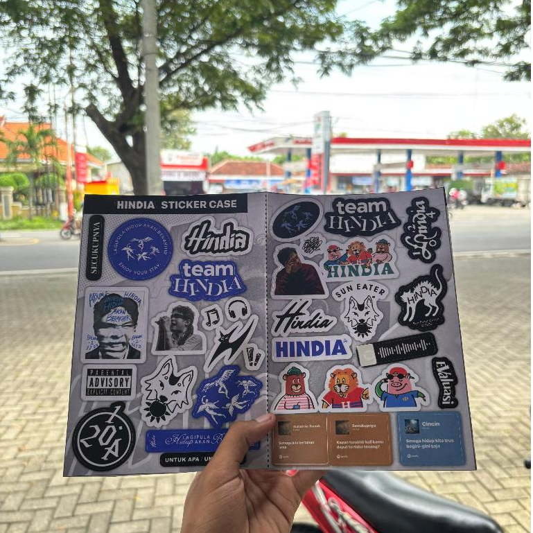 

32 Pcs Stiker Band HINDIA Stiker Anti Air Anti Luntur Stiker Hias HP Laptop dll Book Sticker Paper