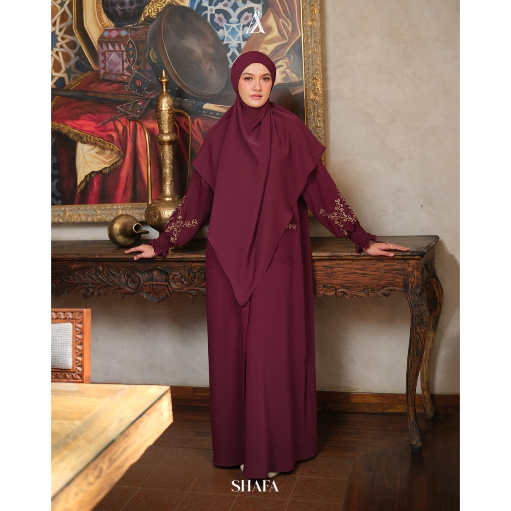 AIZA by ZALIFA - SHAFA DRESS MUSLIM WANITA - SYARI ABAYA UMROH HAJI