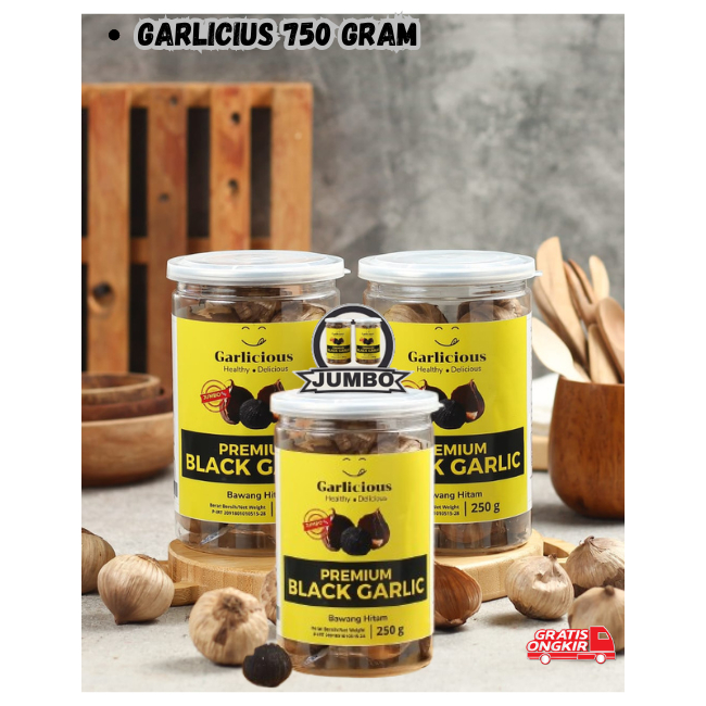 

Garlicious Black Garlic Bawang Hitam Jumbo Premium 750gr