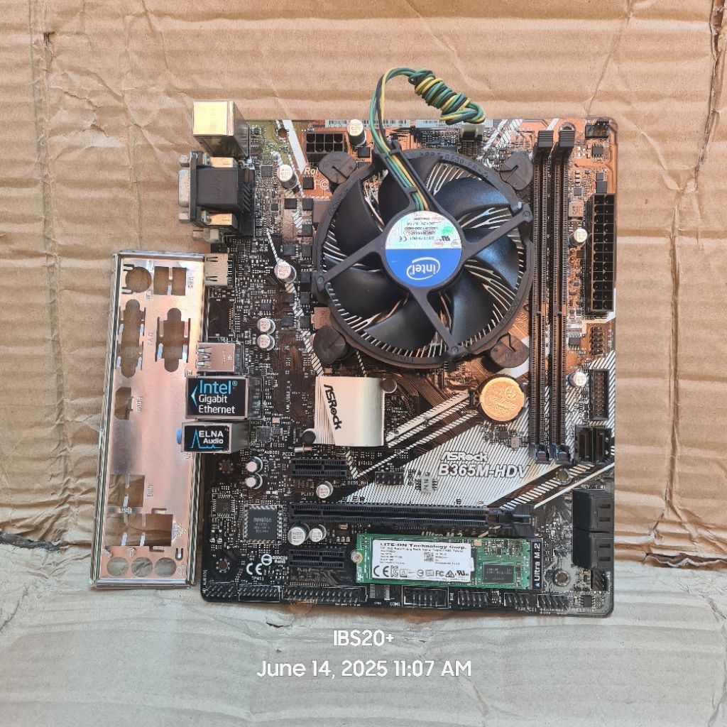 PAKET MAINBOARD ASROCK B365 MATX DDR4 WITH CORE I5 8600K RAM 8GB SSD 120GB LGA 1151