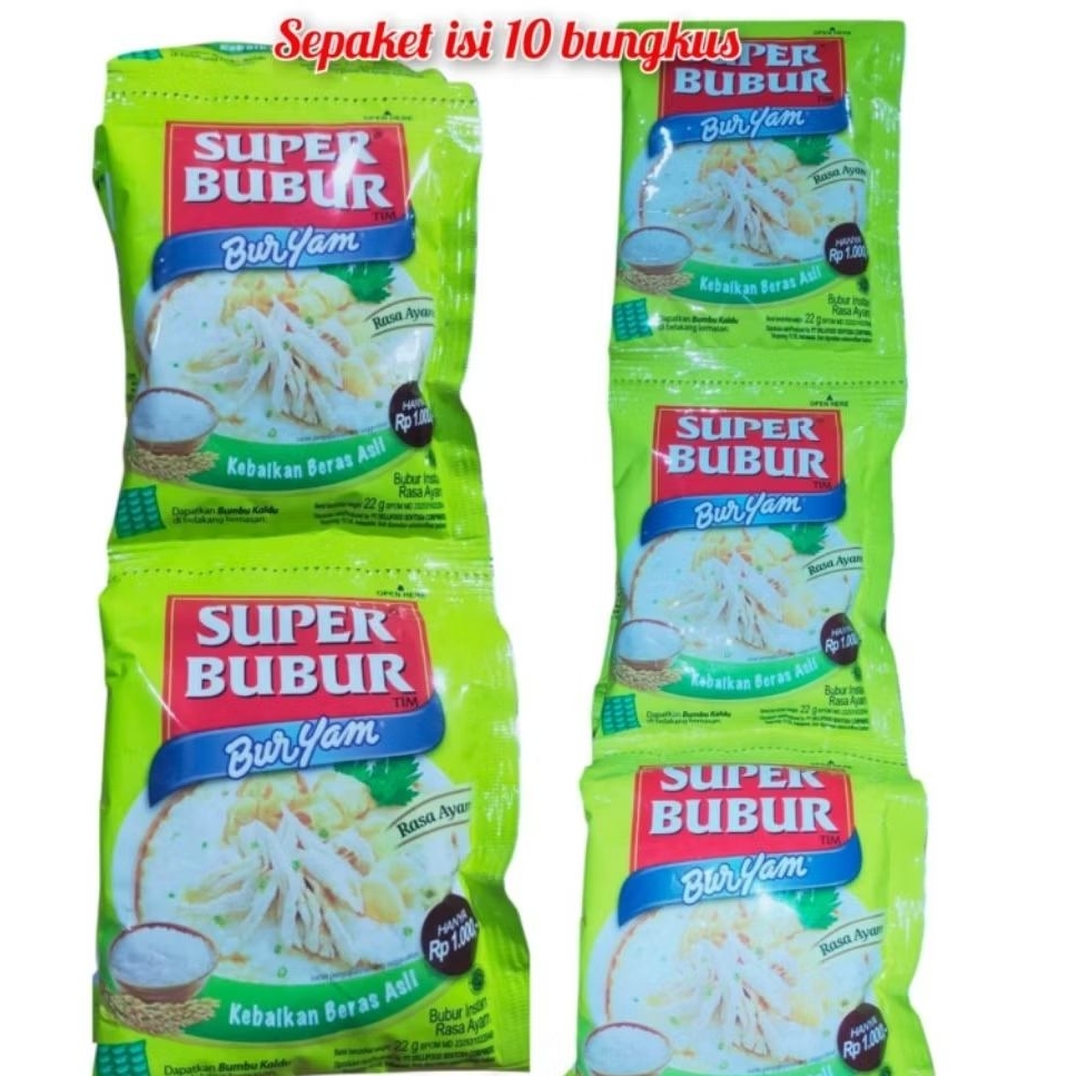 

SUPER BUBUR SEPAKET ISI 10 SACHET @22gr