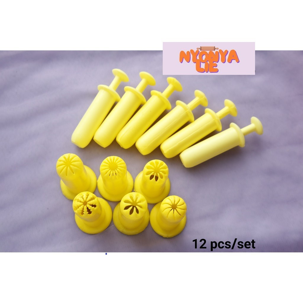 ADK20 Cetakan Semprit Dorong Plastik Kue Kering Cookies Spuit Pompa Suntik