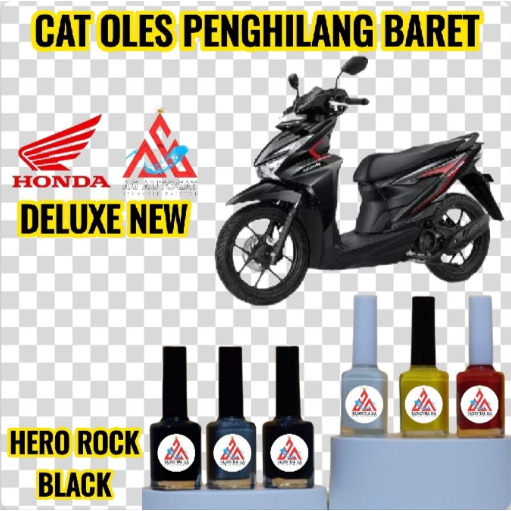 CAT OLES PENGHILANG BARET MOTOR HONDA BEAT DELUXE NEW HITAM HERO ROCK BLACK TERMURAH