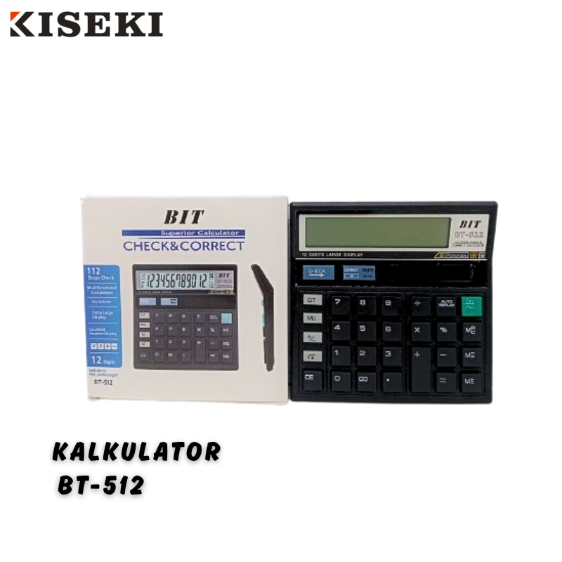 

Kiseki Kalkulator 12 Digits Bit Bt-512 Sudah Termasuk Baterai / Calculator 12 Digits Bisa Cod
