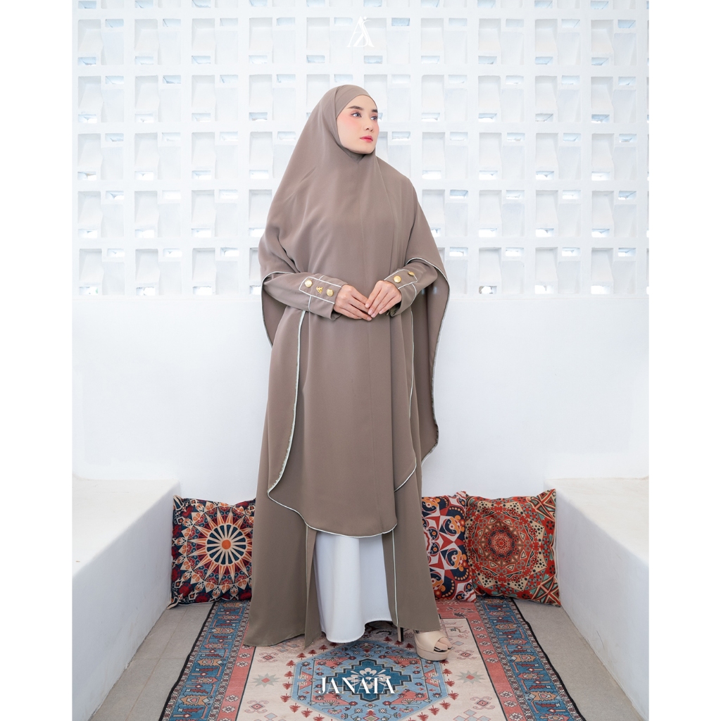 AIZA by ZALIFA - JANATA DRESS MUSLIM WANITA - SYARI ABAYA UMROH HAJI