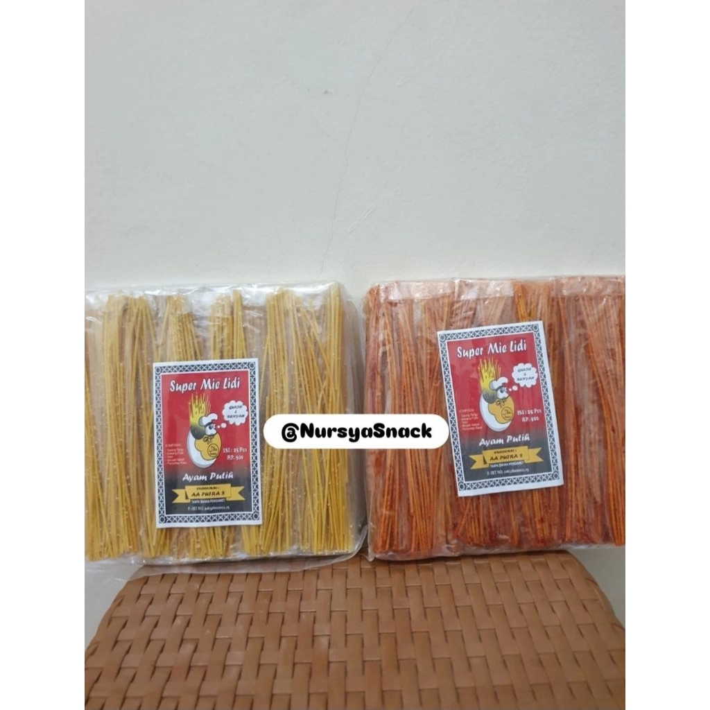

Mie Lidi Rasa Pedas & Asin 1 pack isi 25 pcs