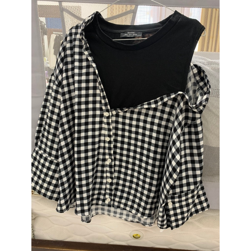 kemeja off shoulder bershka nagita slavina