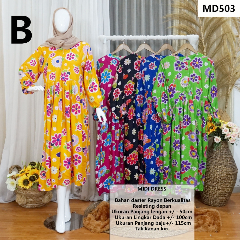 [ MD ] GROSIR MIDI DRESS / DASTER RUMAHAN / DASTER REMAJA / DASTER BUSUI / DASTER HAMIL