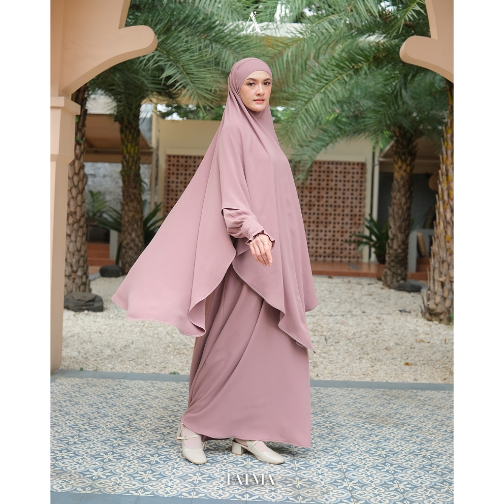 AIZA by ZALIFA - FATMA DRESS MUSLIM WANITA - SYARI ABAYA UMROH HAJI