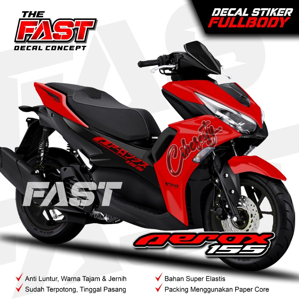 TERBARU Decal Sticker Variasi Fullbody Aerox 155 New CYBER  CITY- Dekal Stiker Aerox New Decal Stike