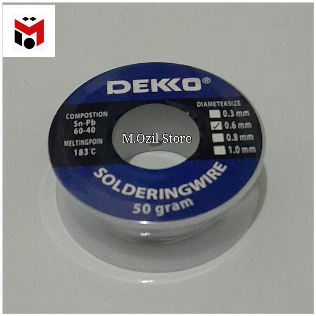 Timah solder dekko 0.3mm/0.6mm/0.8mm [1M]