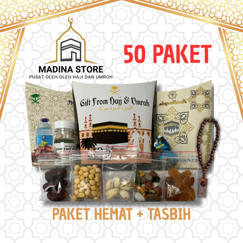 

Paket Hemat Tasbih 50pcs Oleh-oleh Haji dan Umroh Paket Isi Air Zamzam