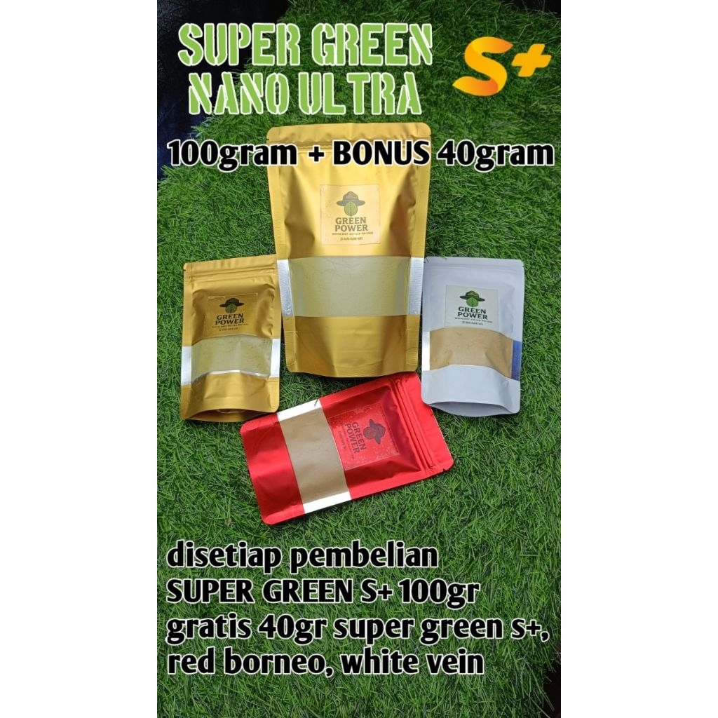 

Kerah tom SUPER GREEN NANO ULTRA S+ 100GRAM BONUS 40GRAM