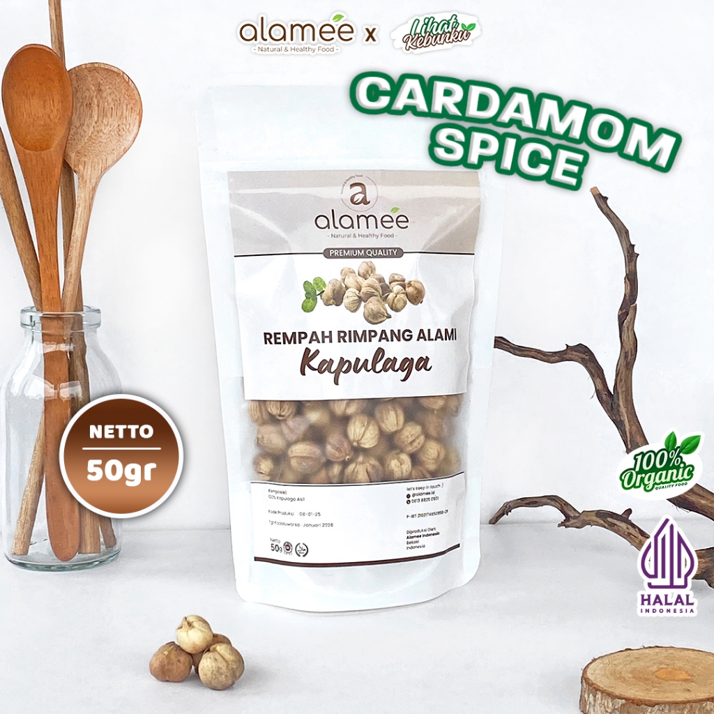 

ALAMEE Kapulaga Kering Lokal Cardamom Kapolaga Kapol Rempah Organik Bumbu Seasoning Masakan 50gr LIHAT KEBUNKU