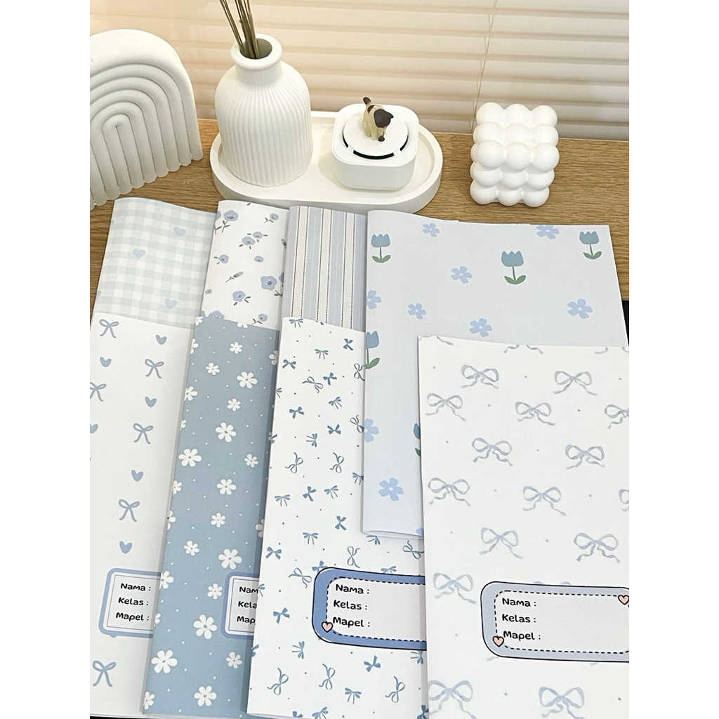 

Sampul buku Biru aesthetic by ATKita.id (blue series) - sampul buku 10 pcs untuk ukuran standart dan bigboss