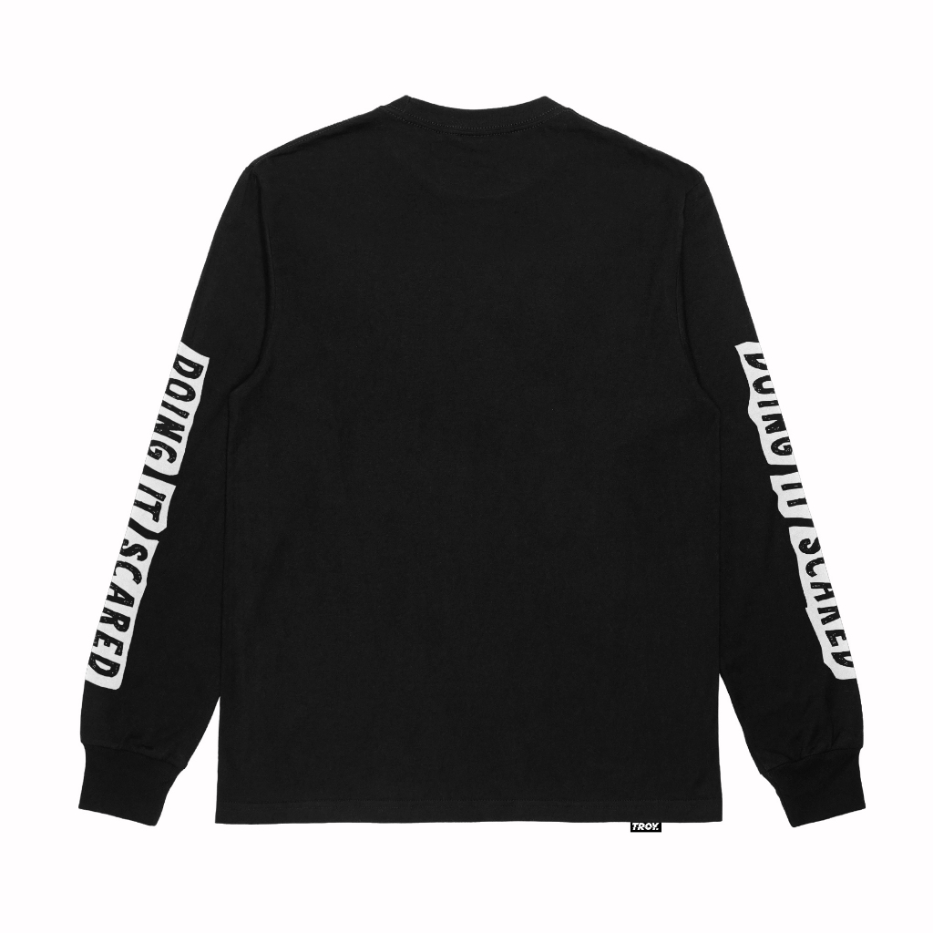 Troy Company Longsleeve Tshirt Black Scared - Kaos Hitam Lengan Panjang LS 3200