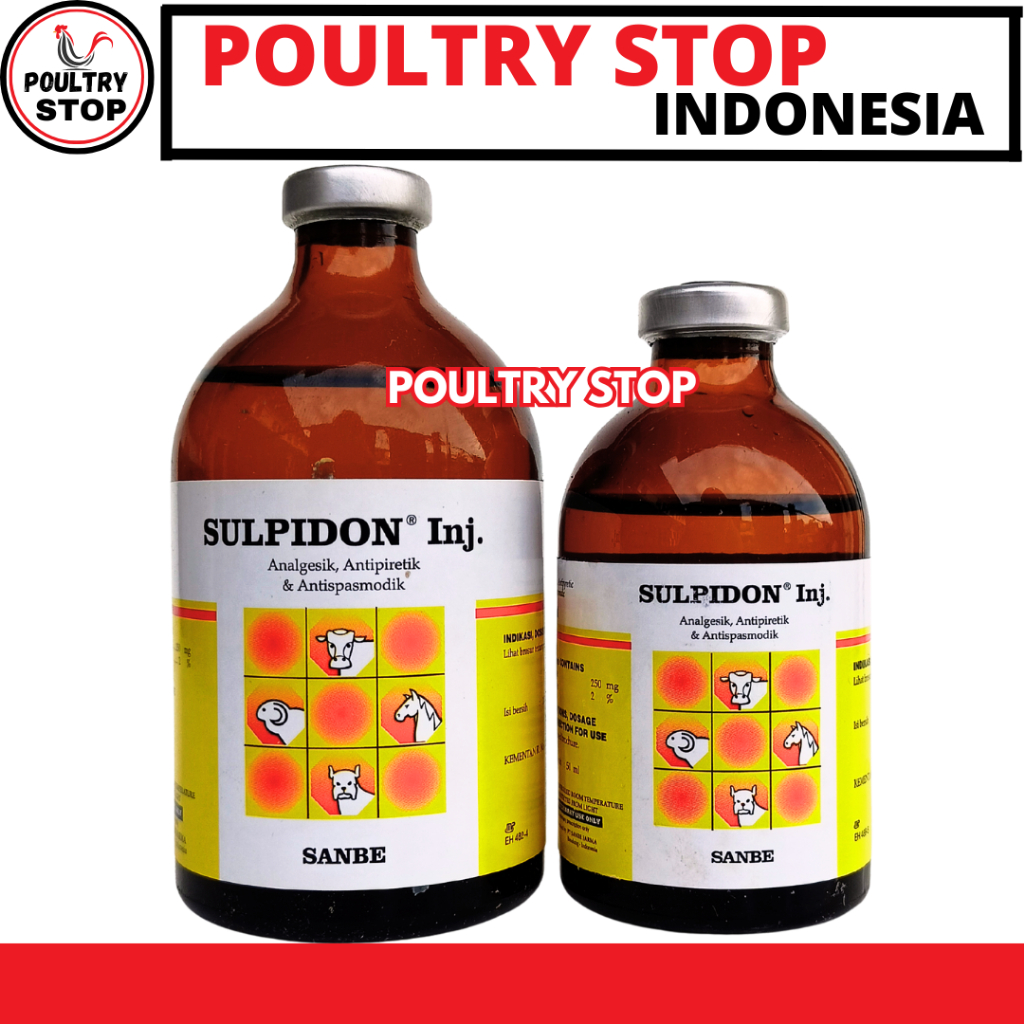 SULPIDON 100ML DAN SULPIDON 50ML - Obat Hewan Pereda Sakit Hewan Analgesik Antipiretik Antispasmodik