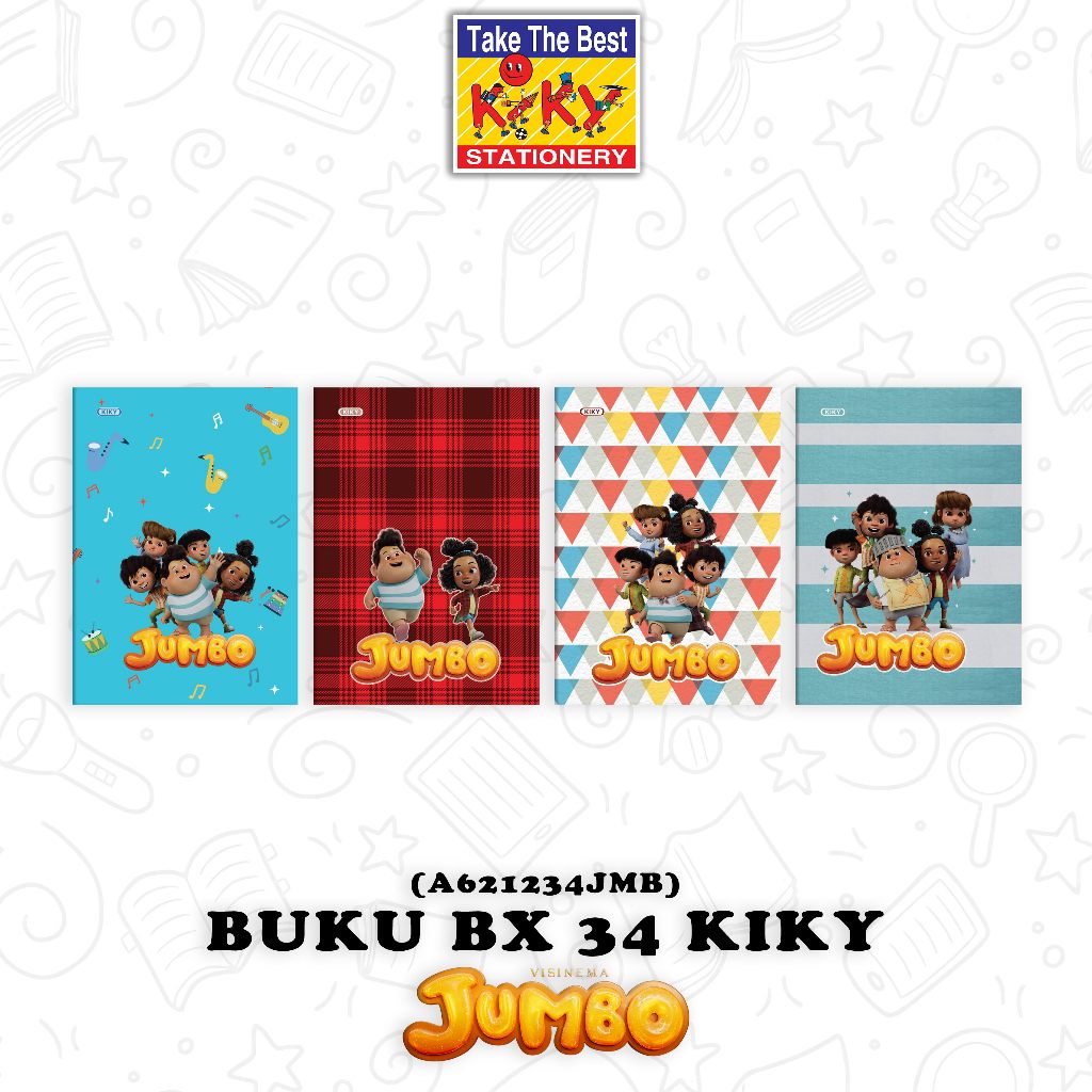 

KIKY X JUMBO Edisi Spesial Buku Tulis BX 34 Lembar -1 Pak 10 Buku