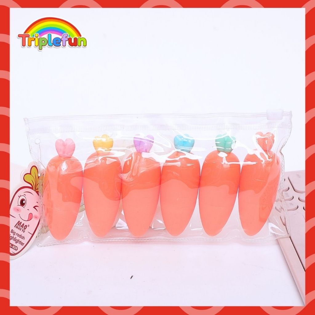 

Highlighter Wortel Oren Lucu Penanda Halaman Carot Lobak Marker Textlighter Lucu Murah Unik