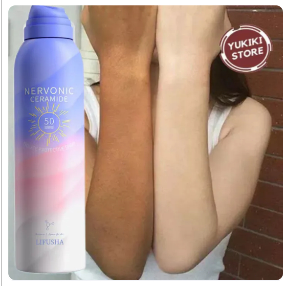 LIFUSHA Sunscreen Whitening Spray UV SPF50 Pemutih Kulit Seluruh Tubuh 150ML ORIGINAL Moisturizing P
