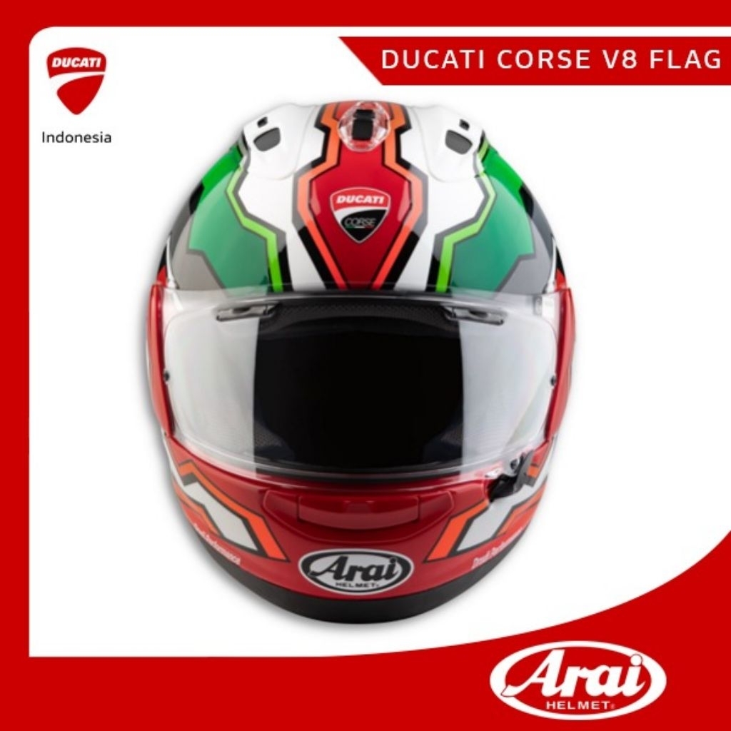 Helmet Full Face - Ducati Corse V8 Flag - by Arai