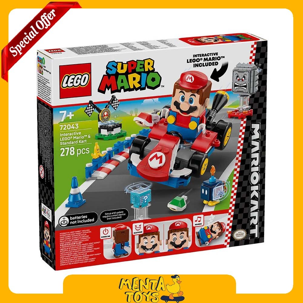 LEGO Super Mario 72043 Mario Kart – Interactive LEGO Mario & Standard Kart