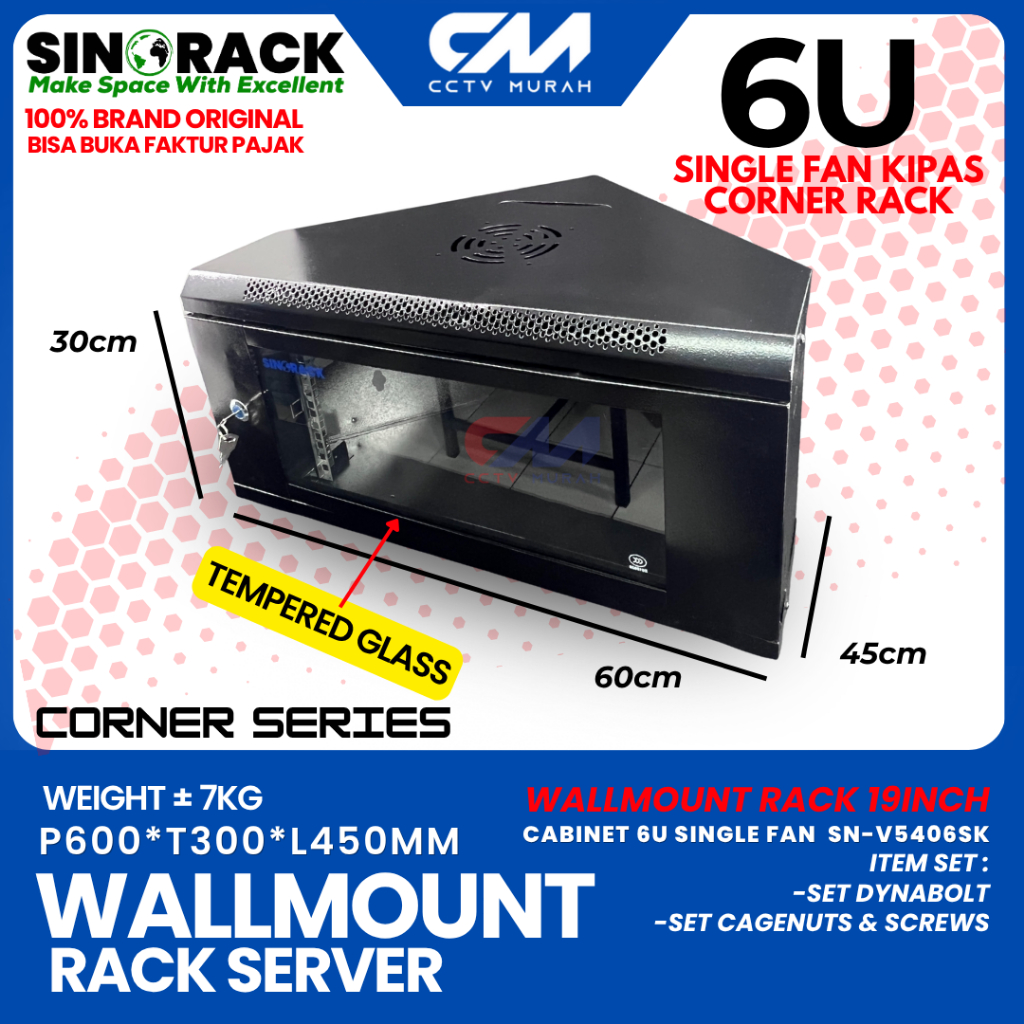 Wall Mount Rack Server Sinorack 6U , Rack Server SIku Type SN-V5406SK