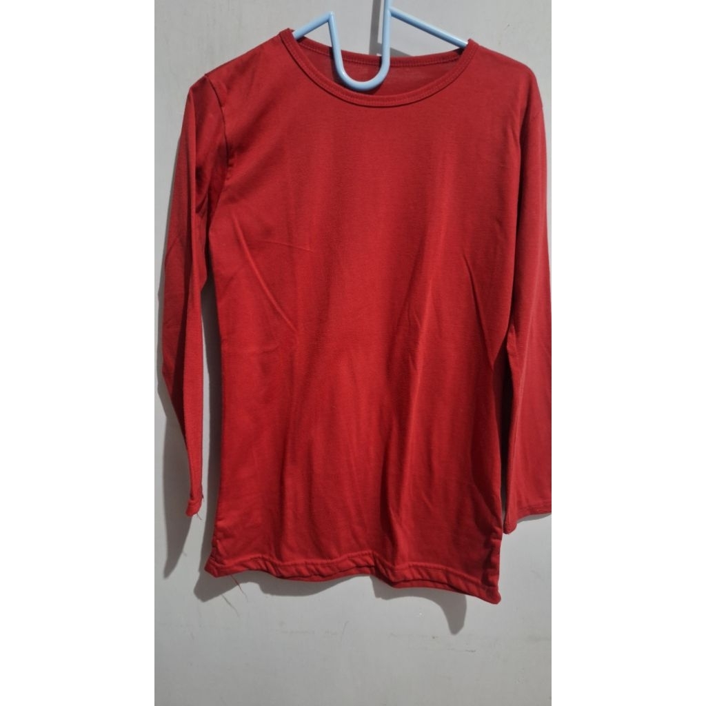 KAOS MERAH POLOS WANITA