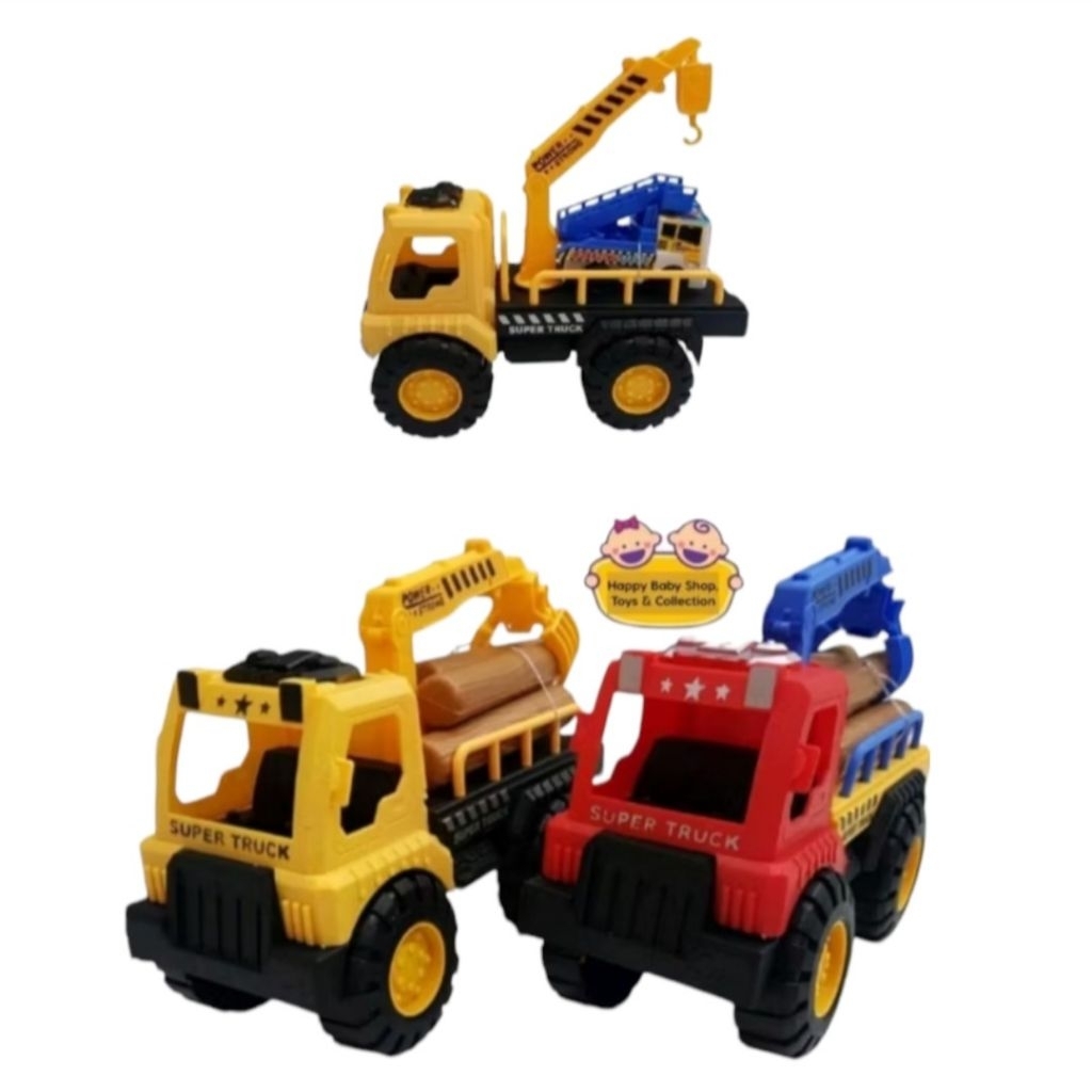 1pcs Mainan Truck Derek  Angkut Truck / Kayu Kode AK