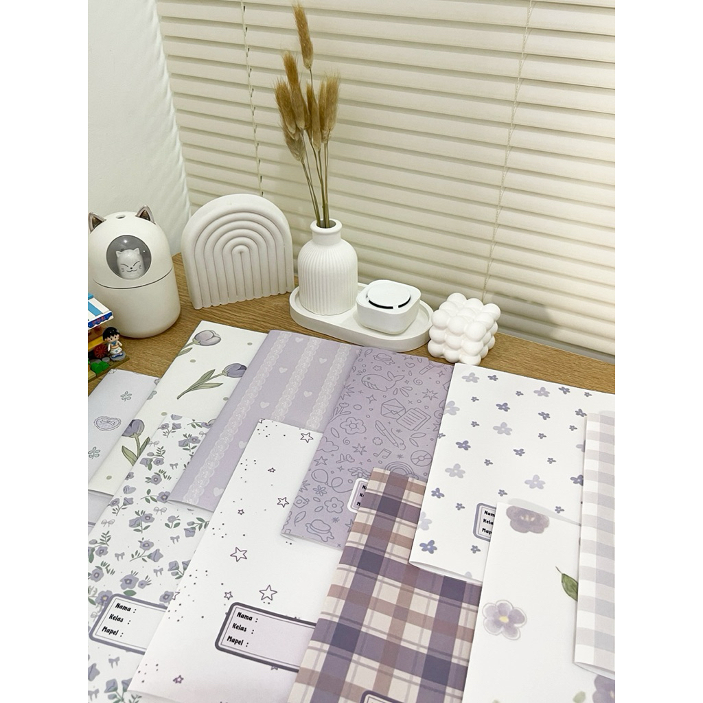 

Sampul buku Ungu aesthetic by ATKita.id (purple series) - sampul buku 10 pcs untuk ukuran standart dan bigboss