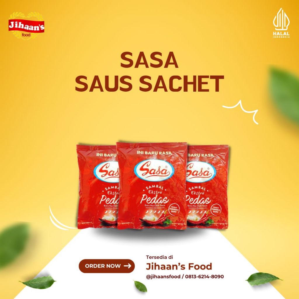 

SASA Sambal Asli Sachet 24pcs x 8gr - Jihaan's Food Medan