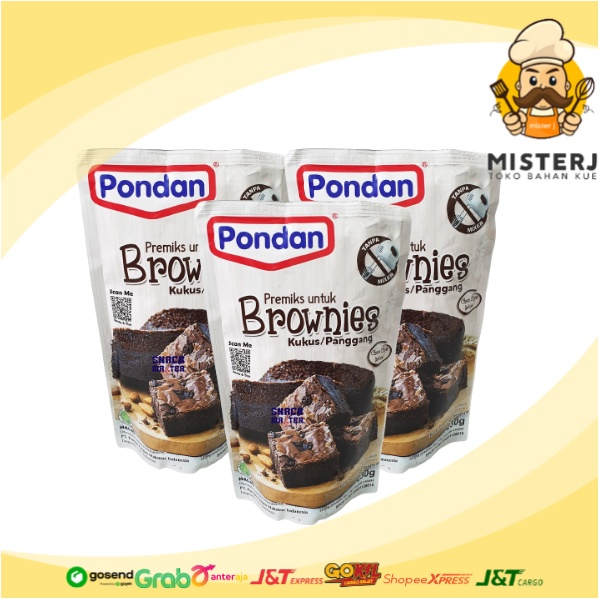Pondan Brownies | Premiks Pondan Brownies Kukus Panggang | 230 Gram | Pouch