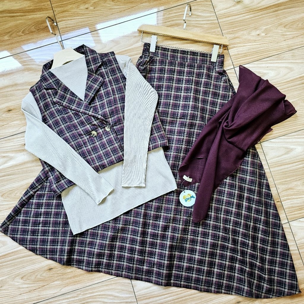 ARDELITA FASHION HIJAB - MEIRINNA SET 4IN1 KOREAN OLD MONEY STYLE PAKAIAN WANITA PREMIUM KOREAN THIC