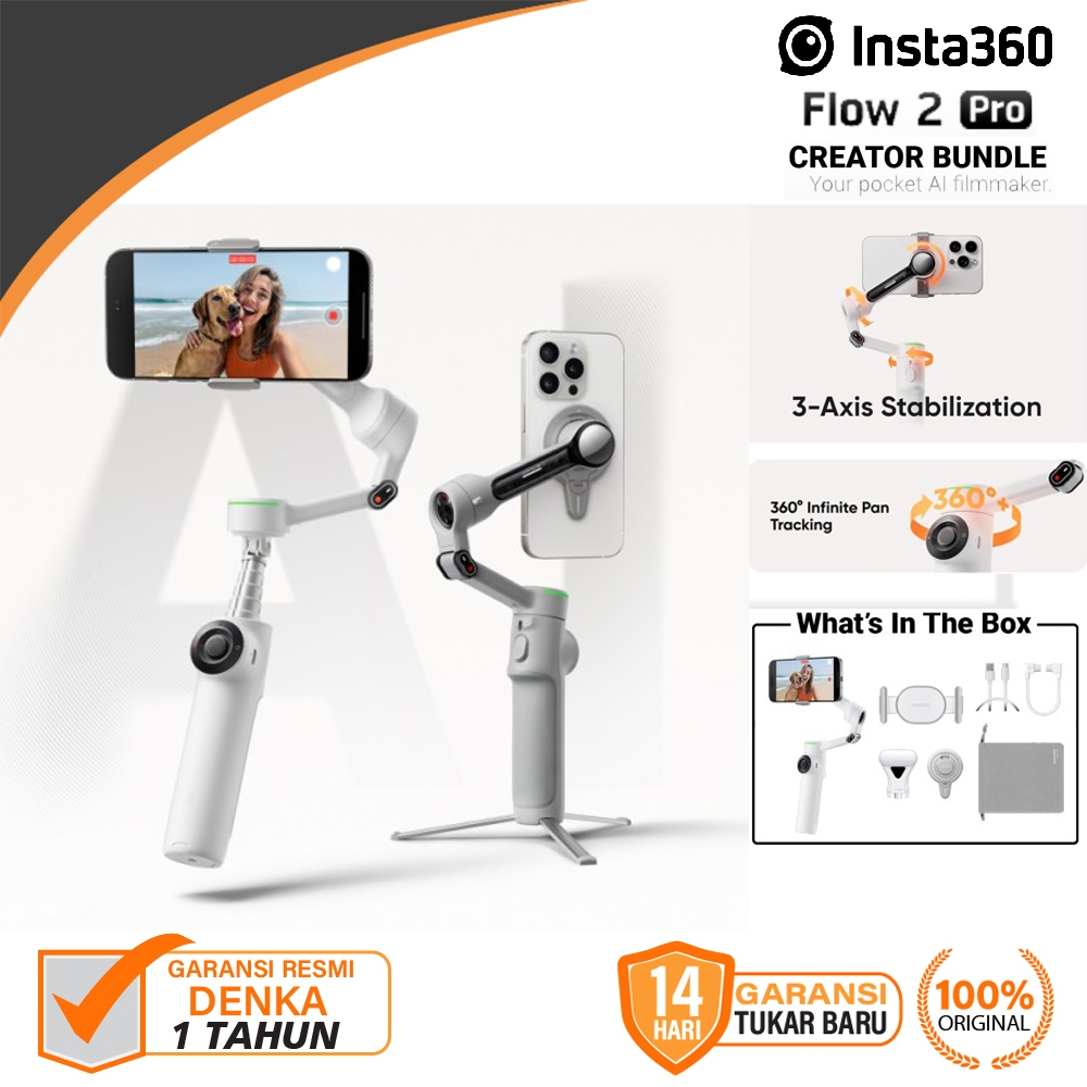 Insta360 Flow 2 Pro AI Tracker / Creator / Standard Standalone - Insta 360 Flow 2 Standard Bundle / 