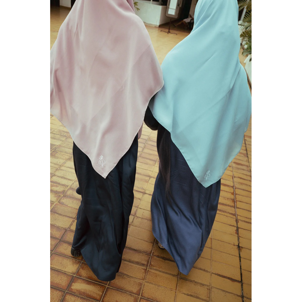 ELMADINA Biassa Abaya BLUE BLACK SIZE L PRELOVED Like New