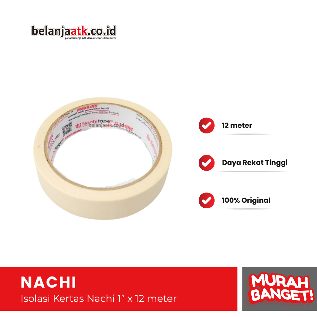 

Isolasi Kertas Nachi 1” x 12 meter